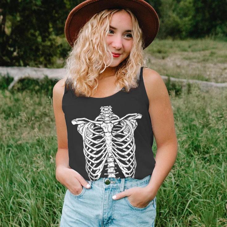 Skeleton Rib Cage Scary Halloween Costume Unisex Tank Top