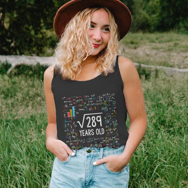Square Root Of 289 17Th Birthday Funny Gift 17 Year Old Gifts Math Bdayfunny Gif Unisex Tank Top