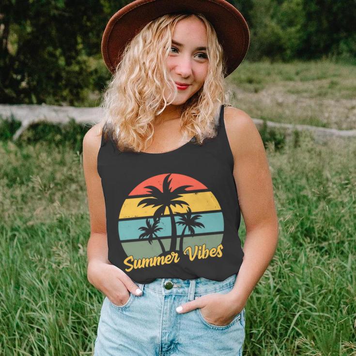 Summer Vibes Tropical Retro Sunset Unisex Tank Top