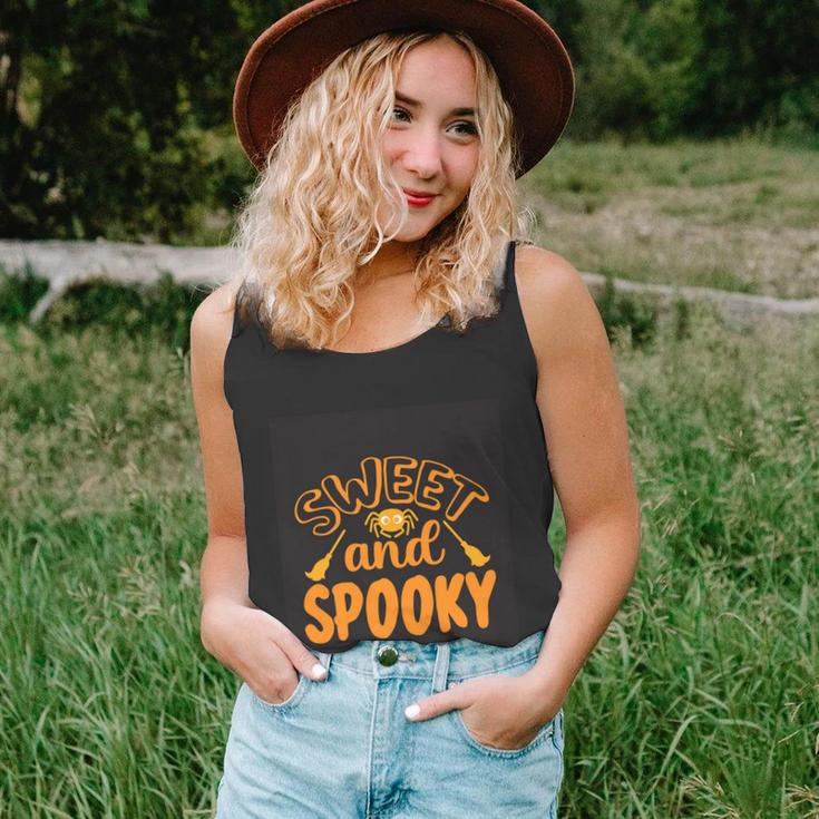 Sweet And Spooky Halloween Quote Unisex Tank Top