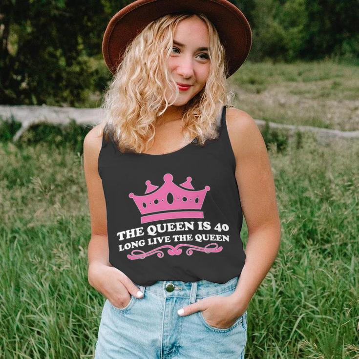 The Queen Is 40 Funny 40Th Birthday Unisex Tank Top