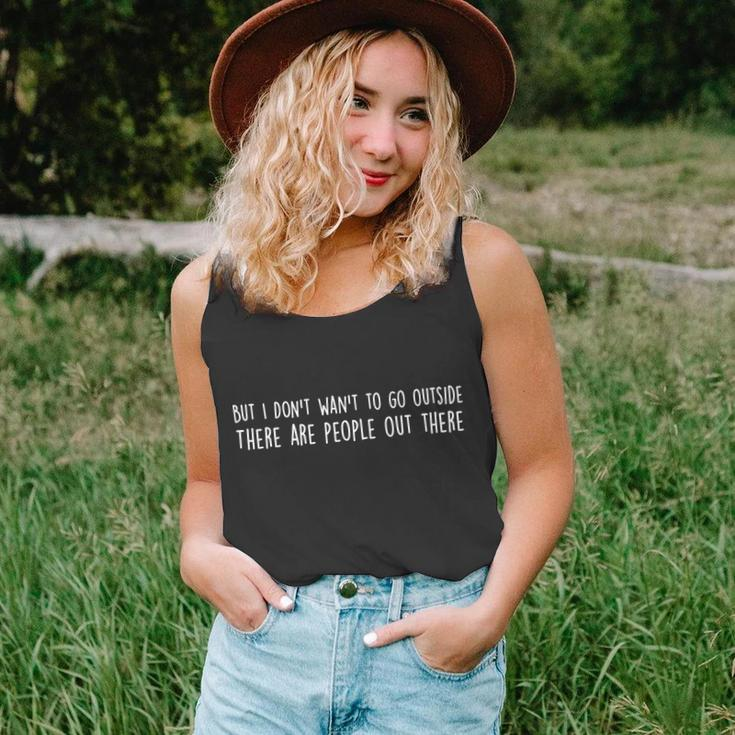 There Are People Outside Funny Meme Unisex Tank Top
