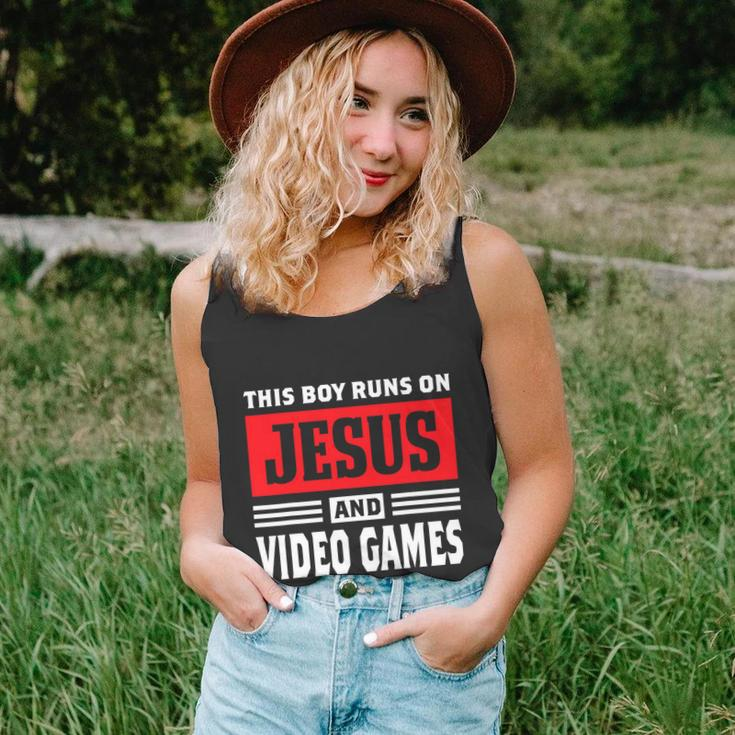 This Boy Runs On Jesus And Video Games Christian Unisex Tank Top