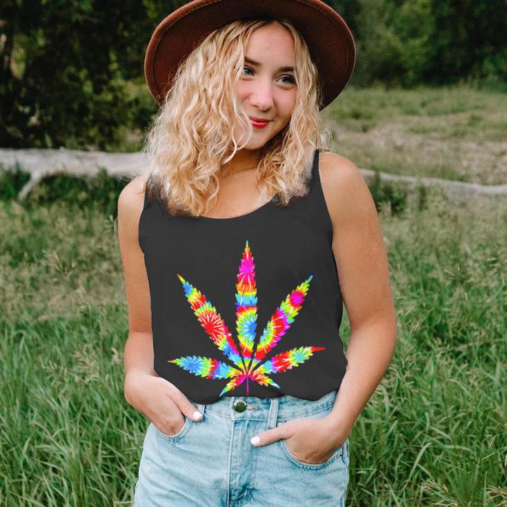 Tie Dyed Weed Symbol Unisex Tank Top