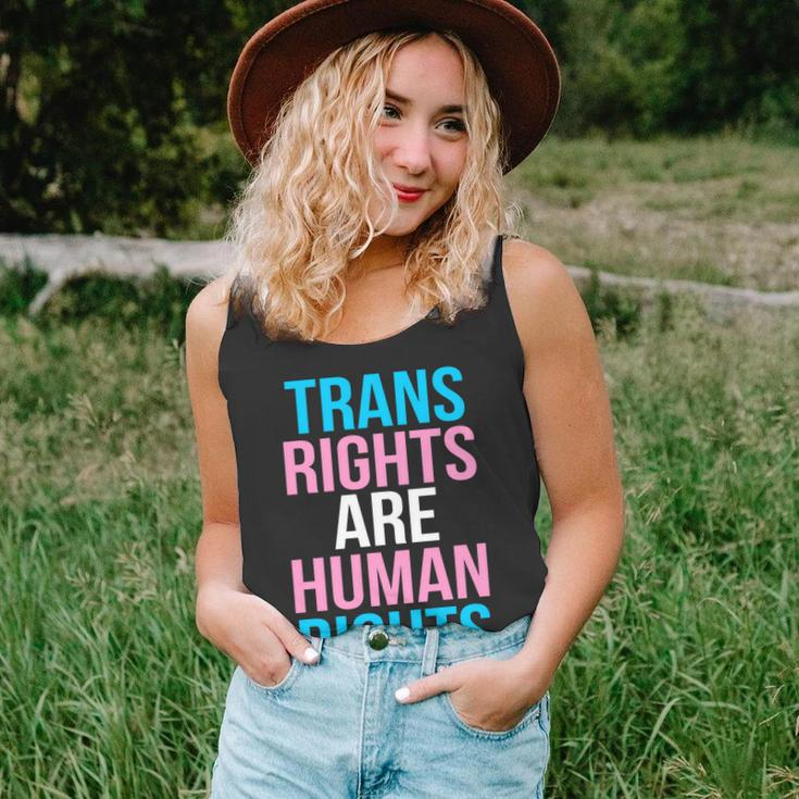 Trans Rights Are Human Rights Colors Logo Tshirt Unisex Tank Top