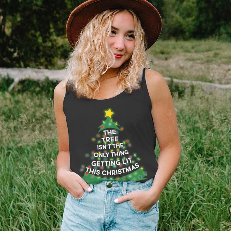 Tree Isnt The Only Thing Getting Lit Ugly Christmas Tshirt Unisex Tank Top