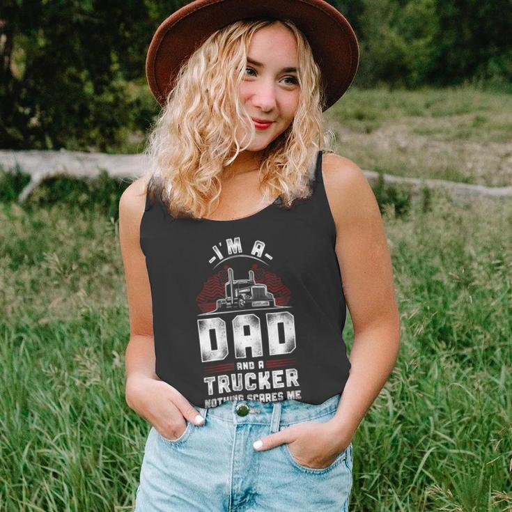 Trucker Trucker Truck Driver Dad Father Vintage Im A Dad And A Unisex Tank Top