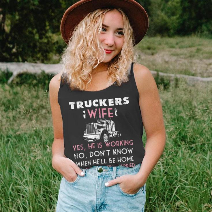 Trucker Trucker Wife Shirt Not Imaginary Truckers WifeShirts Unisex Tank Top