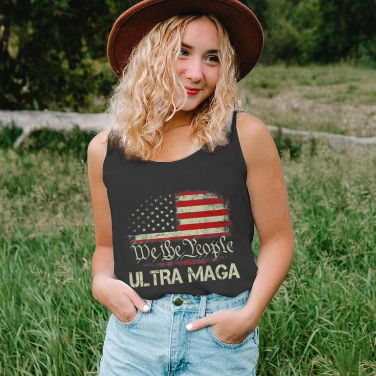 Ultra Maga Shirt Funny Anti Biden Us Flag Pro Trump Trendy Tshirt Unisex Tank Top
