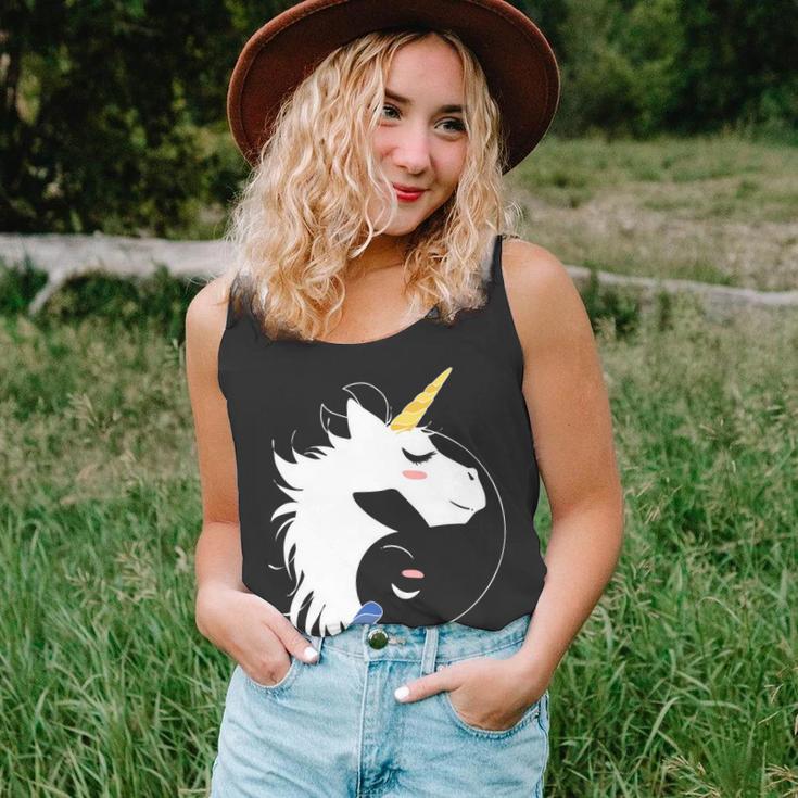 Unicorn Ying Yang Unisex Tank Top