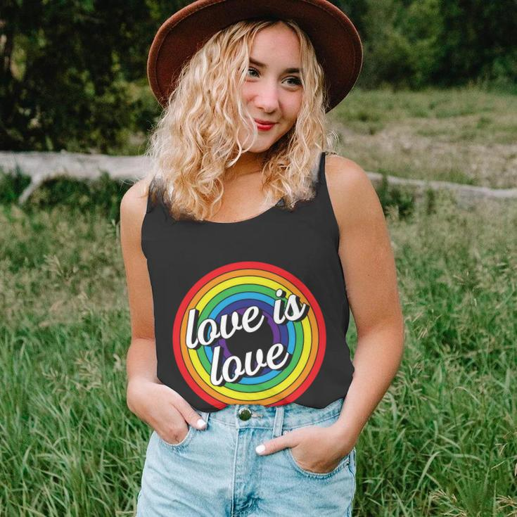 Vintage Love Is Love Rainbow Pride Month Unisex Tank Top