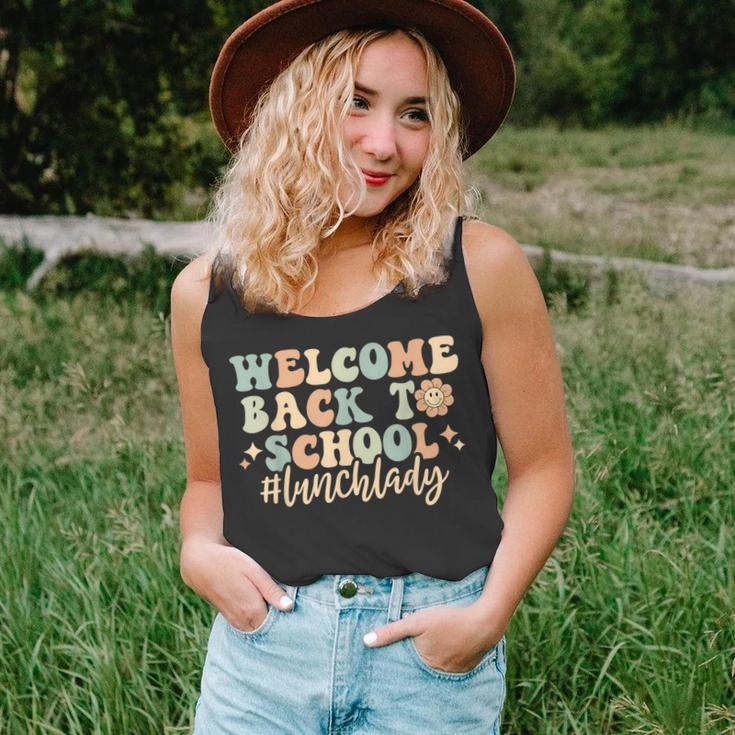 Welcome Back To School Lunch Lady Retro Groovy Unisex Tank Top