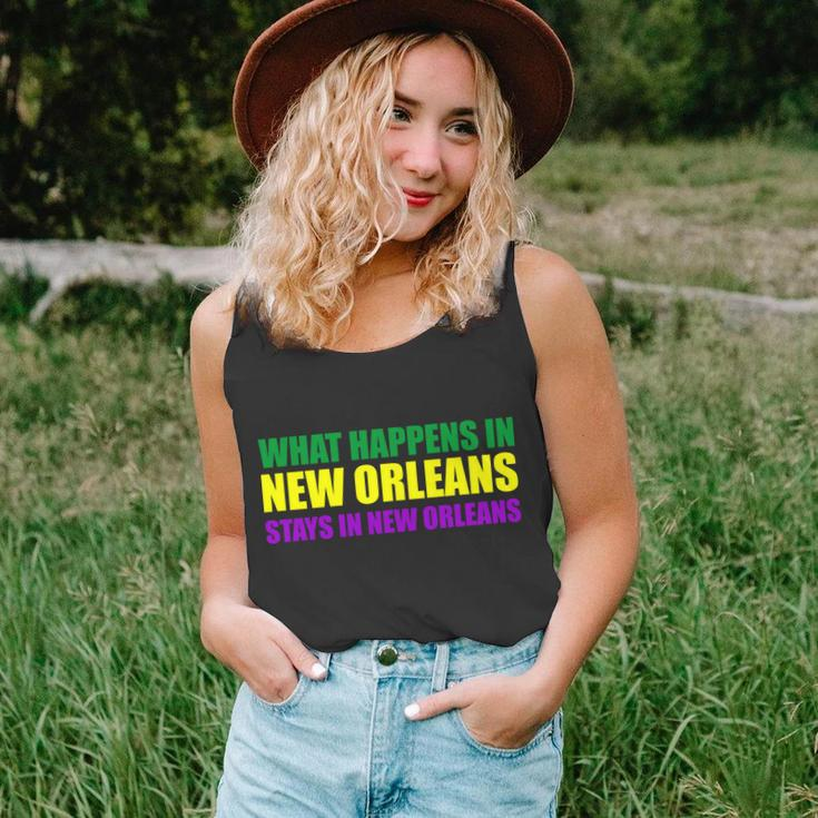 What Happens In New Orleans Stays In New Orleans Mardi Gras T-Shirt Graphic Design Printed Casual Daily Basic Unisex Tank Top