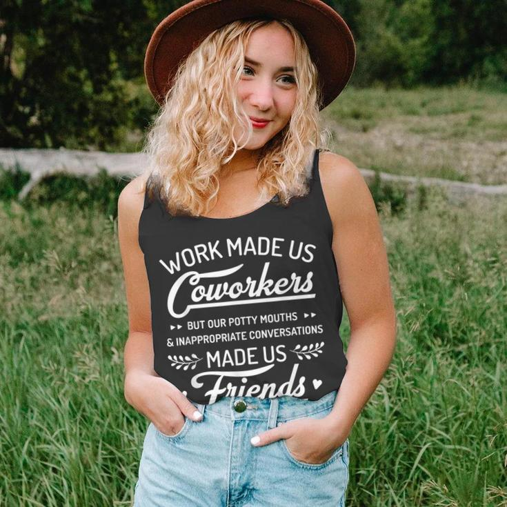 Work Made Us Coworkers But Our Potty Mouths Made Us Friends Men Women Tank Top Graphic Print Unisex
