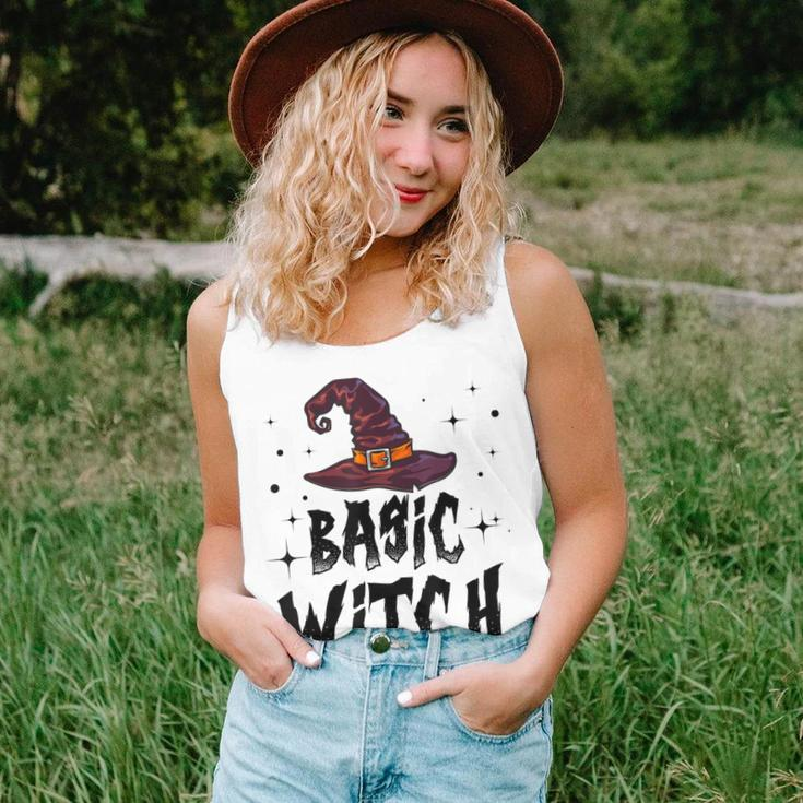 Basic Witch Women Halloween Distressed Witch Hat Unisex Tank Top