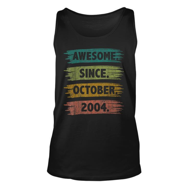 18 Years Old Gifts Awesome Since October 2004 18Th Birthday  V2 Men Women Tank Top Graphic Print Unisex