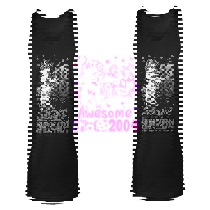 18 Years Old Unicorn Flossing 18Th Birthday Girl Unicorn  Unisex Tank Top