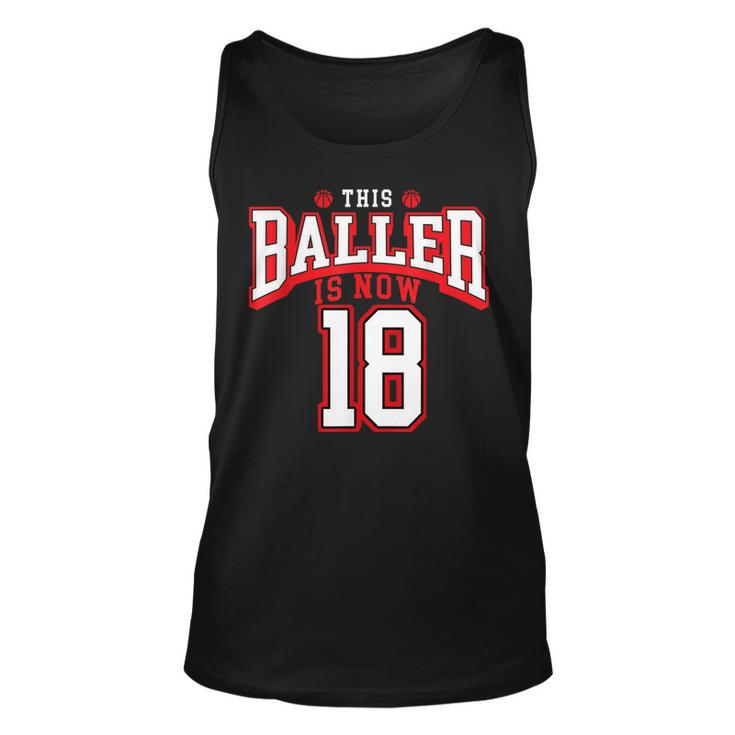18Th Birthday Basketball Lover 18 Years Old Bday  Unisex Tank Top
