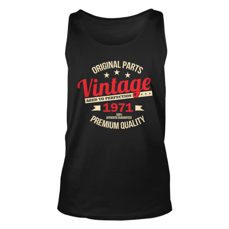 1971 Original Parts Vintage 50Th Birthday Tshirt Unisex Tank Top