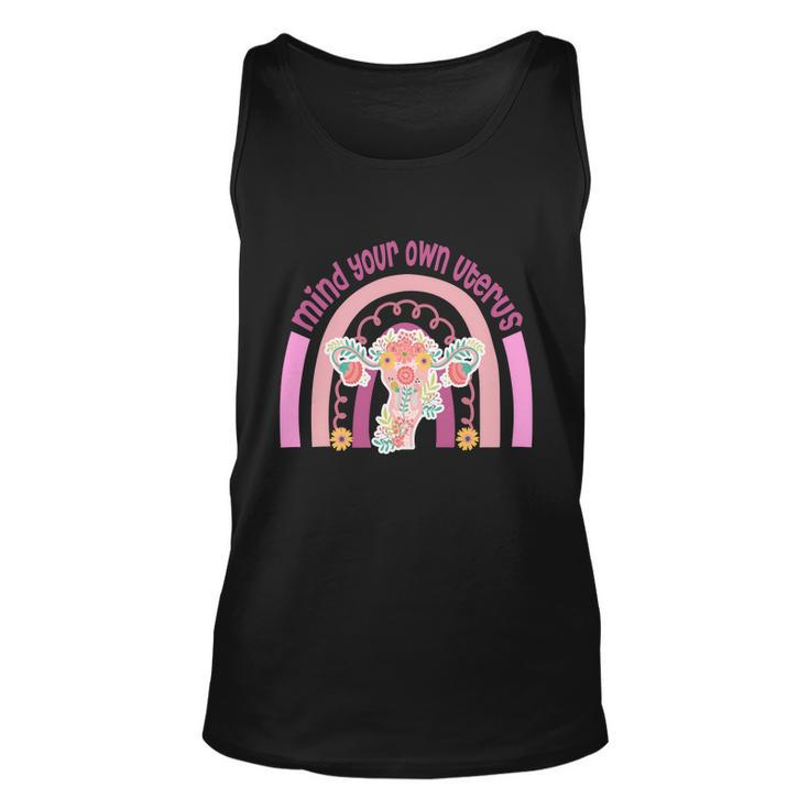 1973 Pro Roe Rainbow Mind You Own Uterus Womens Rights Unisex Tank Top