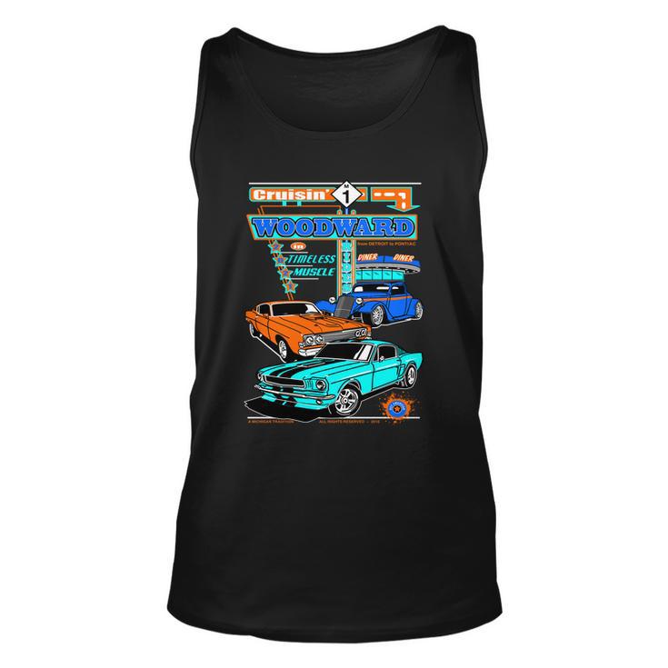 2021 Cruisin Woodward In Timeless Muscle Unisex Tank Top