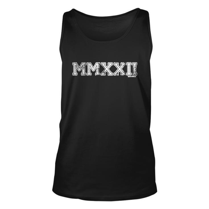 2022 Funny Gift Mmxxii Senior Class Of 2022 Graduation Vintage Funny Gift Unisex Tank Top