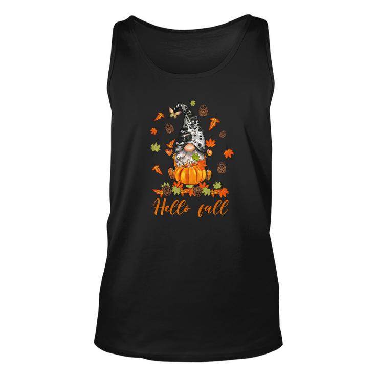 Gnomes Hello Fall Things Best Gift Men Women Tank Top Graphic Print Unisex