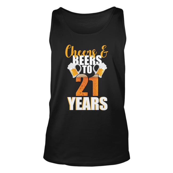 21St Birthday Cheers & Beers To 21 Years Tshirt Unisex Tank Top