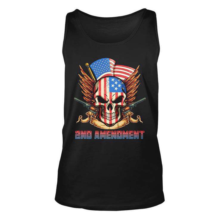 2Nd Amendment Usa Patriotic Skull Unisex Tank Top