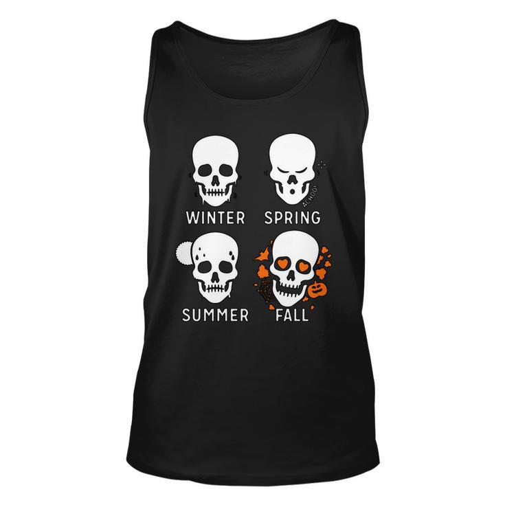 4 Seasons Skeleton Winter Summer Fall Spring Graphic Design Printed Casual Daily Basic Unisex Tank Top