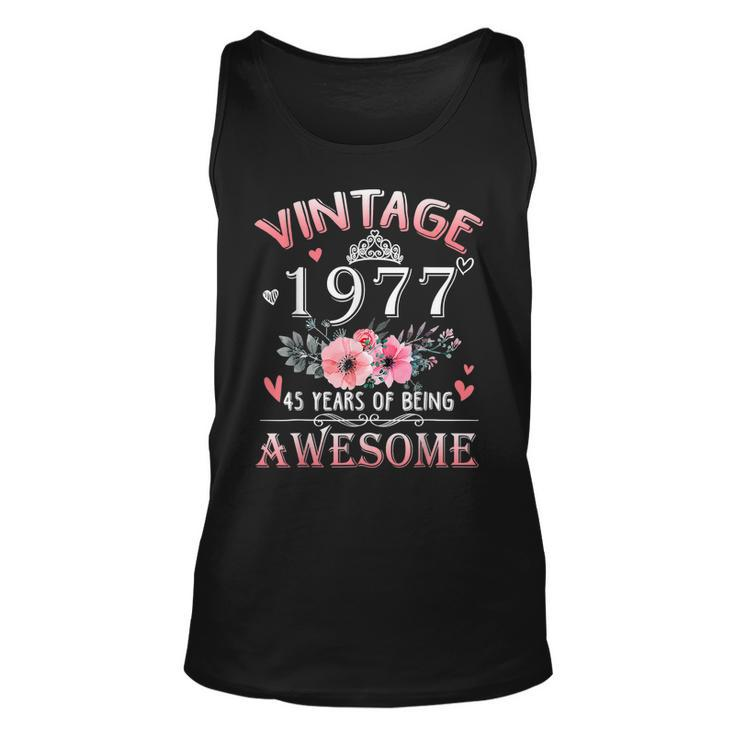 45 Year Old Made In Vintage 1977 45Th Birthday  Unisex Tank Top