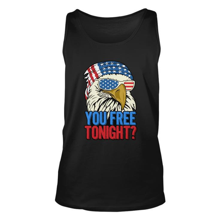 4Th Of July American Flag Bald Eagle Mullet You Free Tonight Gift Unisex Tank Top
