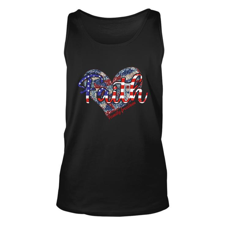 4Th Of July Christian Faith Heart Unisex Tank Top