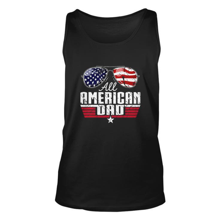 4Th Of July Family Matching All American Dad American Flag Unisex Tank Top