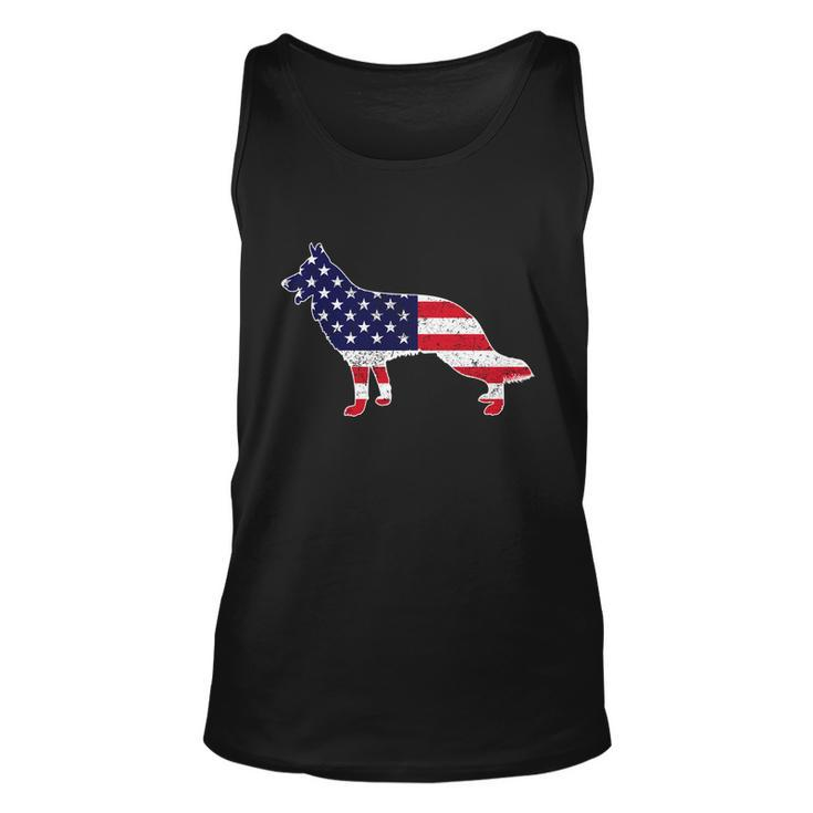 4Th Of July German Shepherd Dog Graphic Patriotic Usa Flag Meaningful Gift Unisex Tank Top
