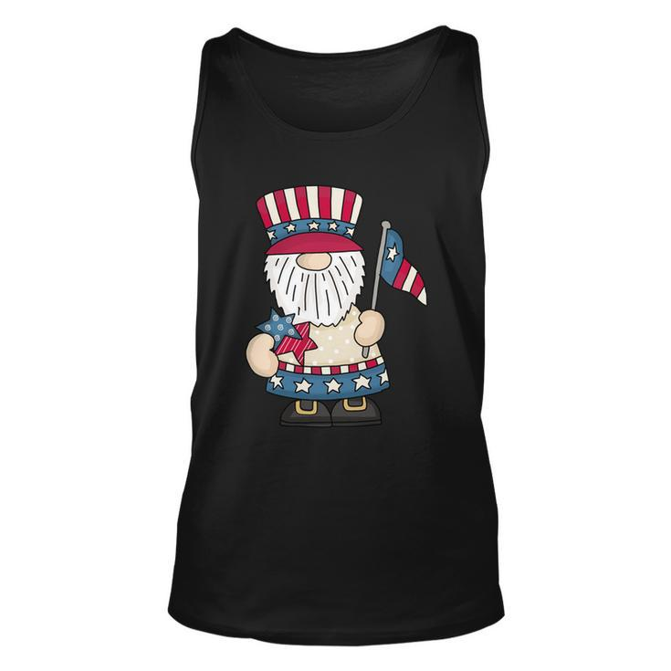 4Th Of July Gnomes Patriotic American Flag Cute Gnome Women Gift Unisex Tank Top
