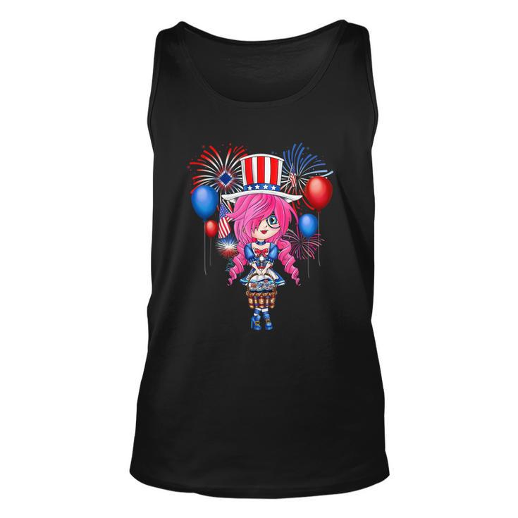 4Th Of July Japanese Anime Merch Cute Manga Teen Girls Women Unisex Tank Top