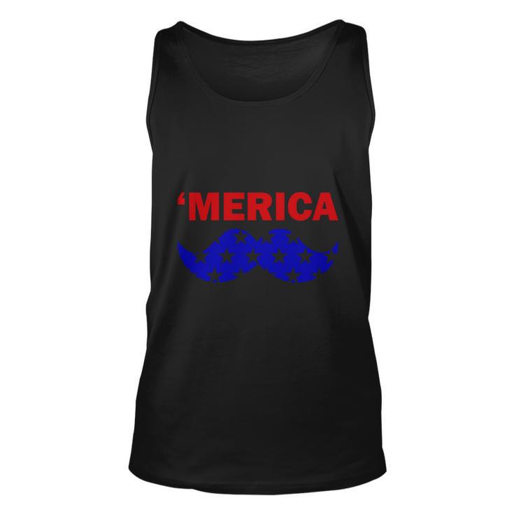 4Th Of July Merica Bearded American Flag Unisex Tank Top