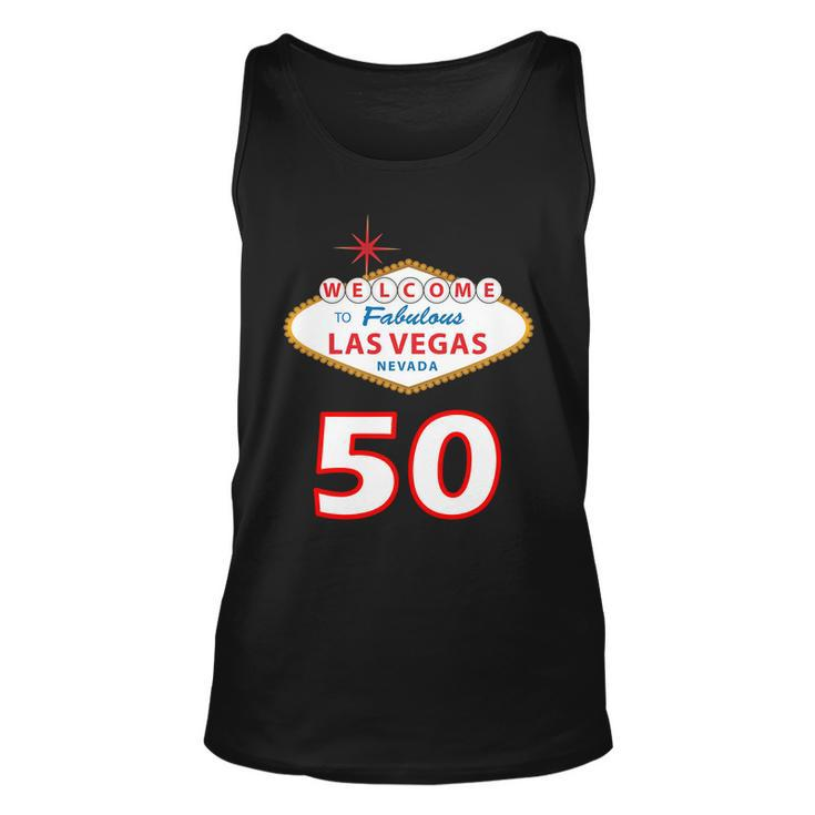 50 Years Old In Vegas - 50Th Birthday Tshirt Unisex Tank Top