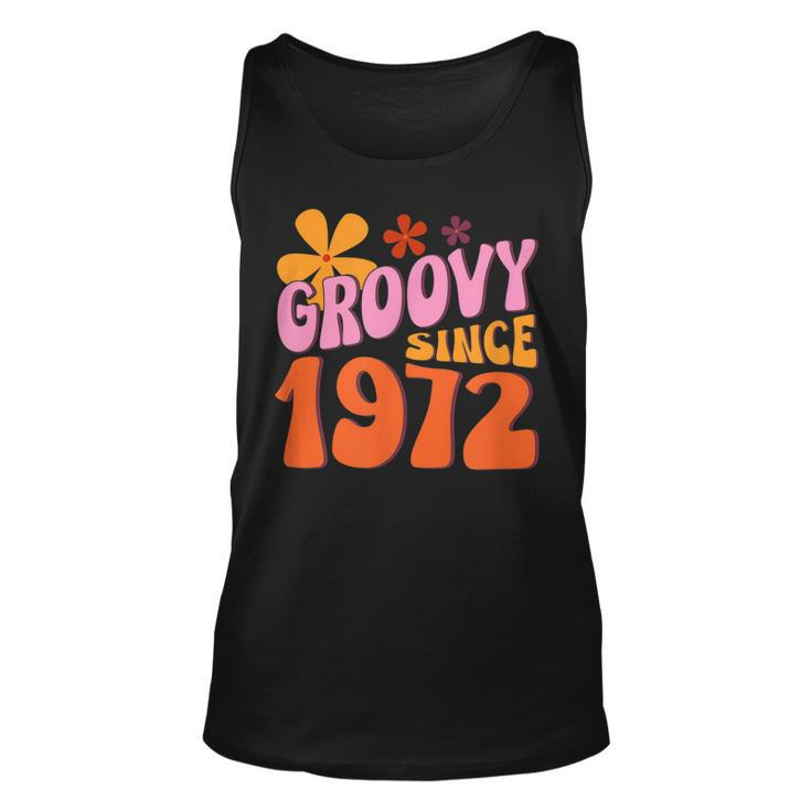 50Th Birthday Groovy Since 1972  Unisex Tank Top