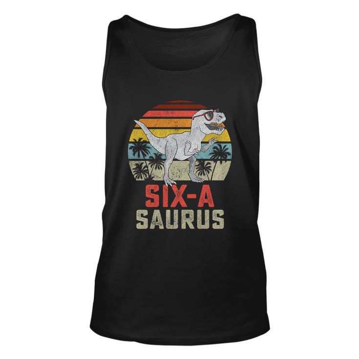 6 Year Old Dinosaur Birthday 6Th T Rex Dino Six Saurus Meaningful Gift Unisex Tank Top