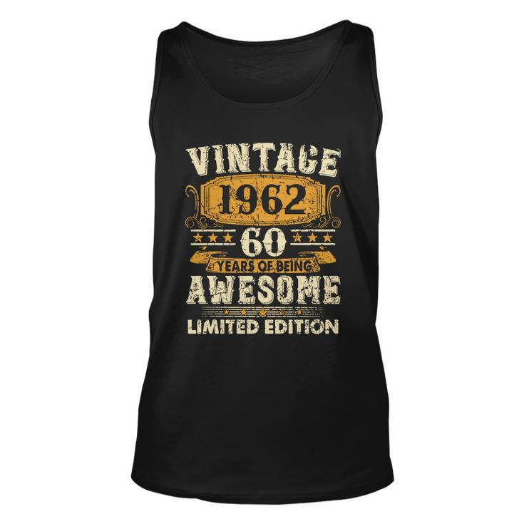 60Th Birthday Gift Vintage 1962 Tshirt V2 Unisex Tank Top