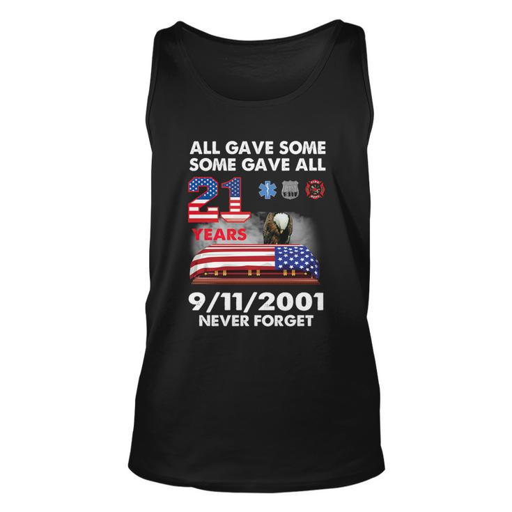 9 11 Never Forget 9 11 Never Forget All Gave Some Some Gave All 20 Years Unisex Tank Top