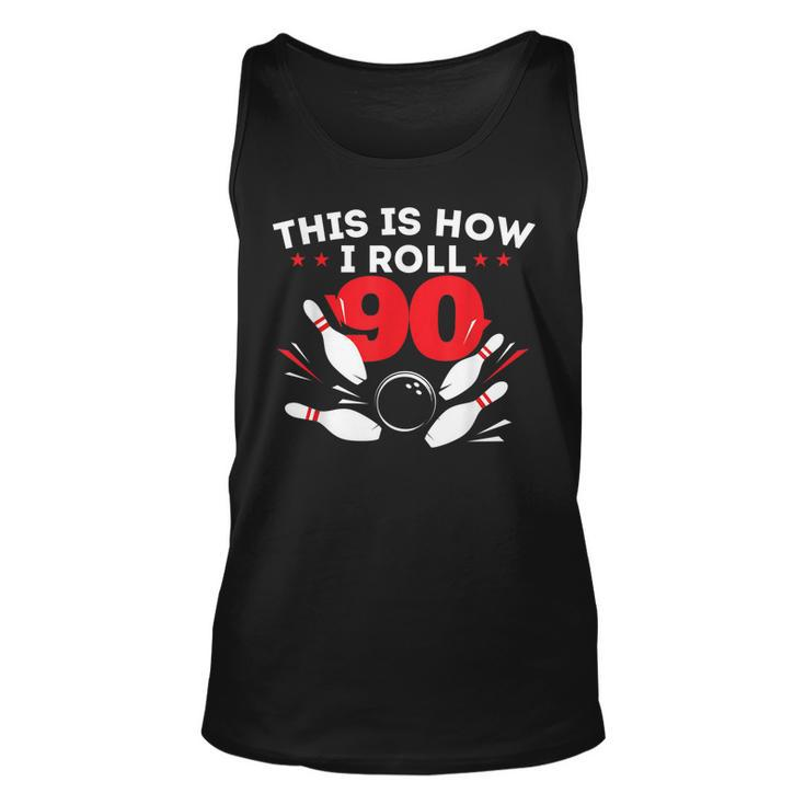 90Th Birthday Bowling Lover 90 Years Old Bday  Unisex Tank Top