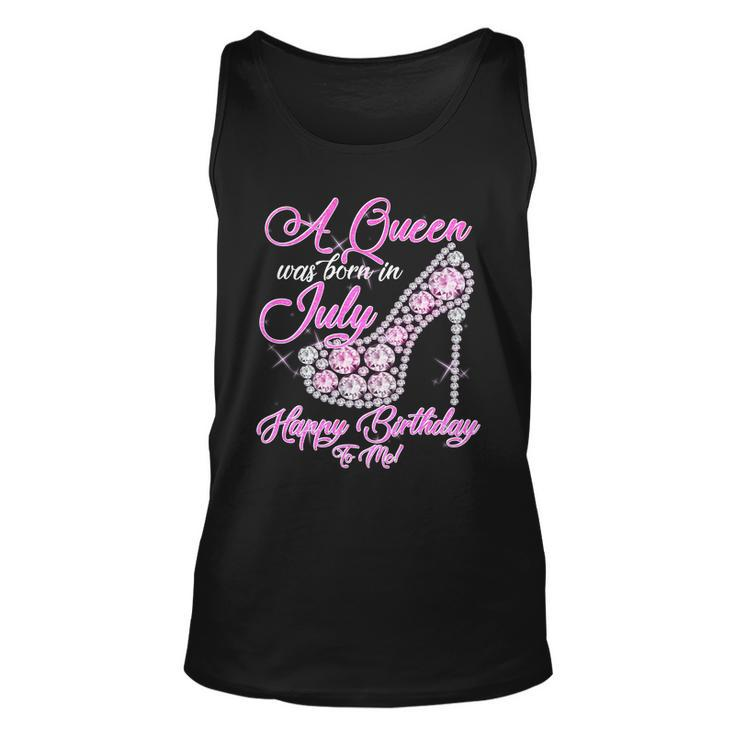A Queen Was Born In July Fancy Birthday Graphic Design Printed Casual Daily Basic Unisex Tank Top