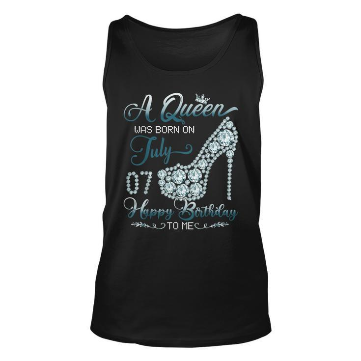 A Queen Was Born On July 07 Born In 07Th July Birthday  Unisex Tank Top