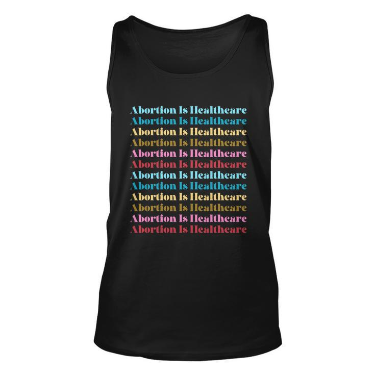 Abortion Is Healthcare Colorful Retro Unisex Tank Top