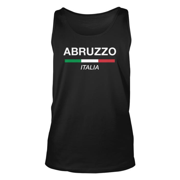 Abruzzo Italian Name Italy Flag Italia Family Surname Unisex Tank Top