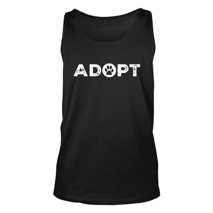 Adopt Show Love To Animals Dog And Cat Lover Paw Gift Unisex Tank Top