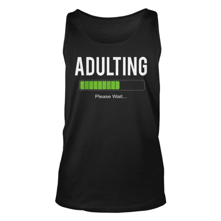 Adult 18Th Birthday Adulting For 18 Years Old Girls Boys  Unisex Tank Top